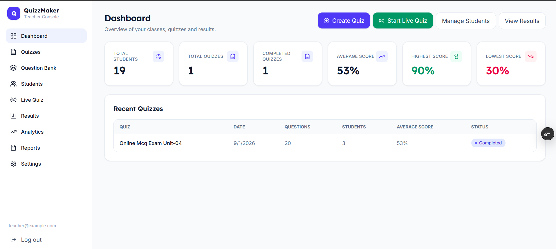 QuizzMaker – AI Quiz Generator screenshot